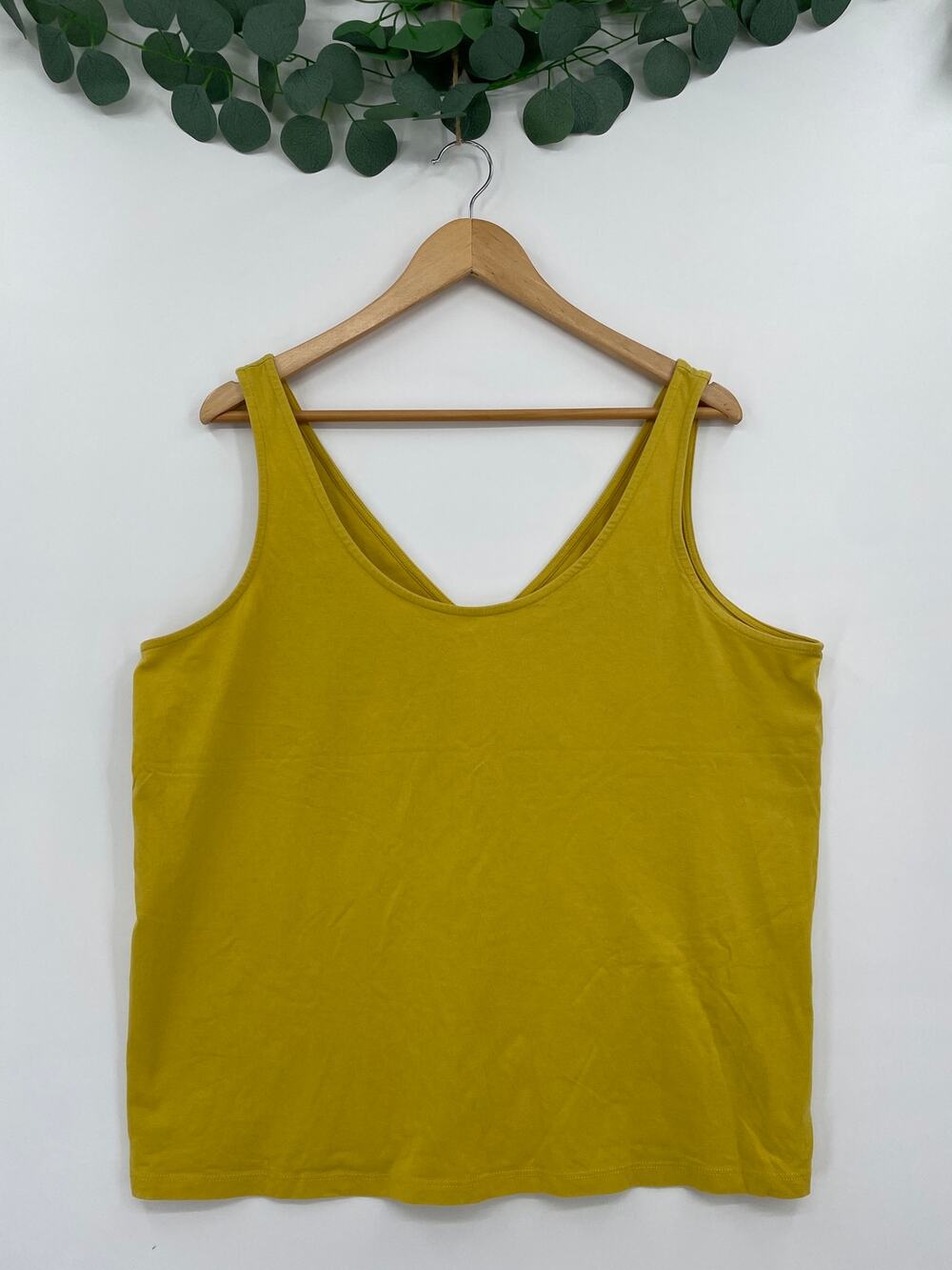 Boden Mustard Yellow Chartreuse Cami Tank Top Size 16 / XL